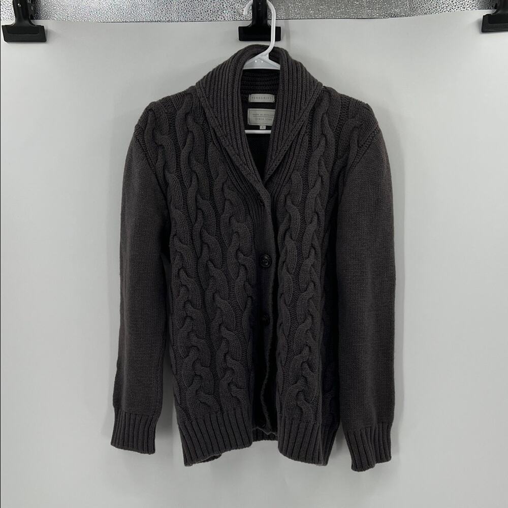 Peregrine Women's Chunky Cable Knit Cardigan - Gray - Large